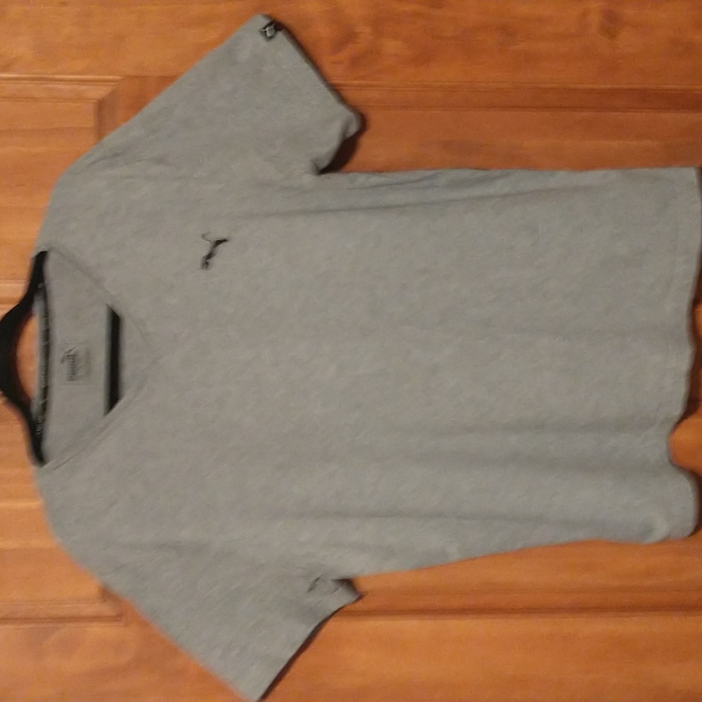 Puma men's cotton short sleeve Tee shirt with multiple logos